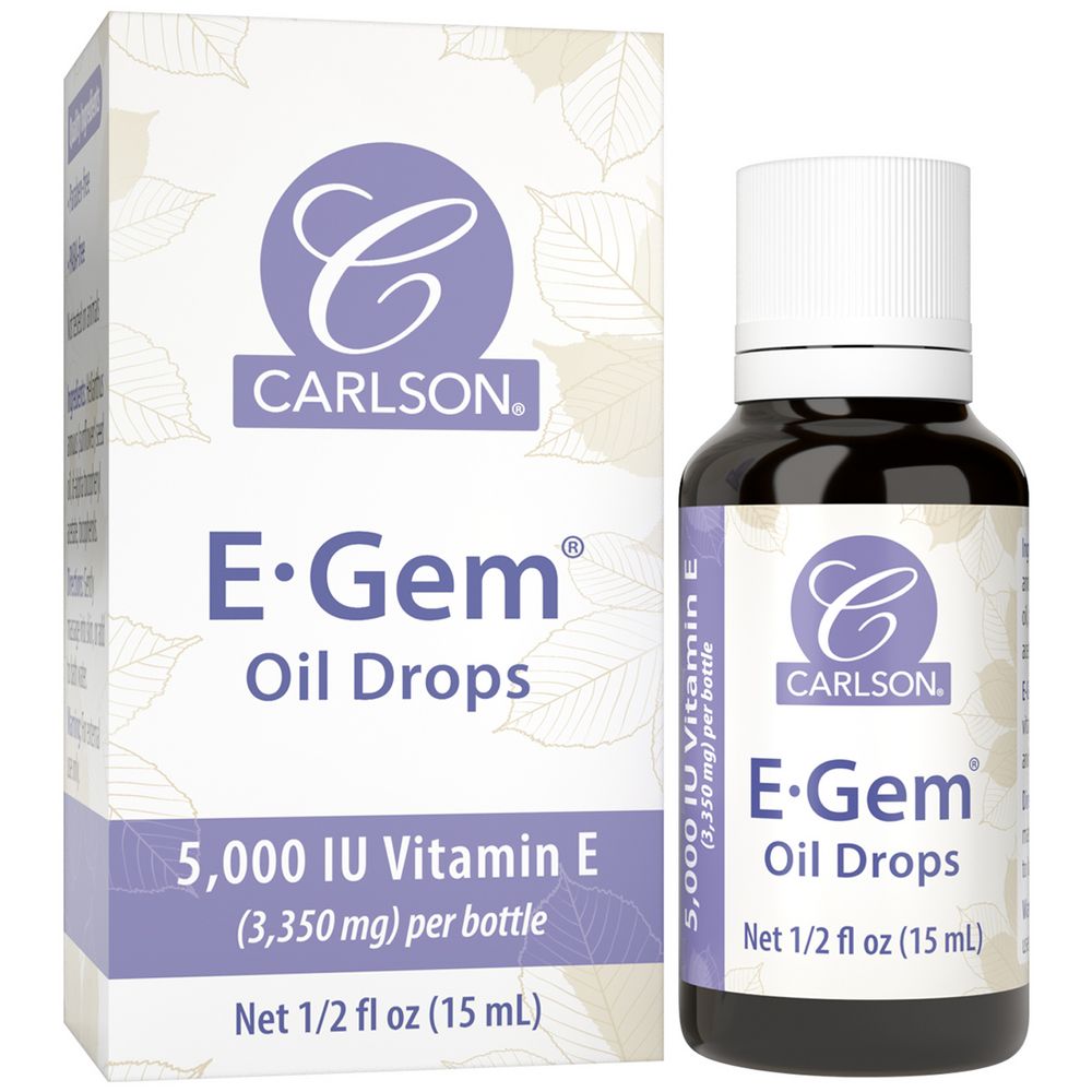 Carlson E Gem Oil Drops 5000 IU Vitamin E Drops 15ml