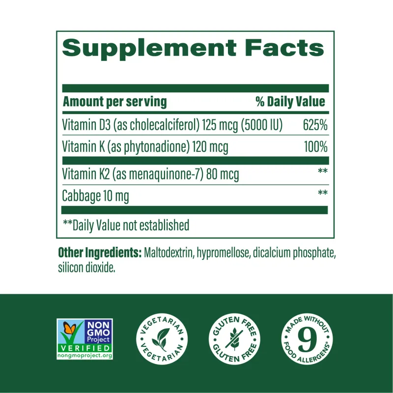 Megafood Vitamin D-3 5000 I.U. 60 Caps.