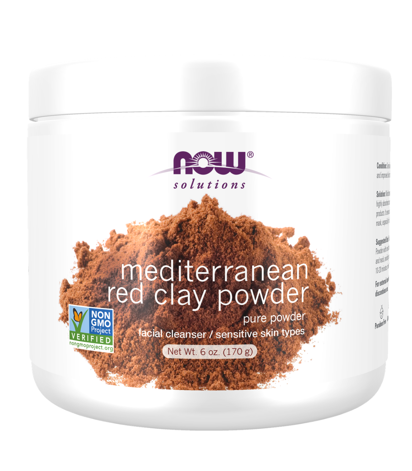 NOW Mediterranean Red Clay Powder 6oz