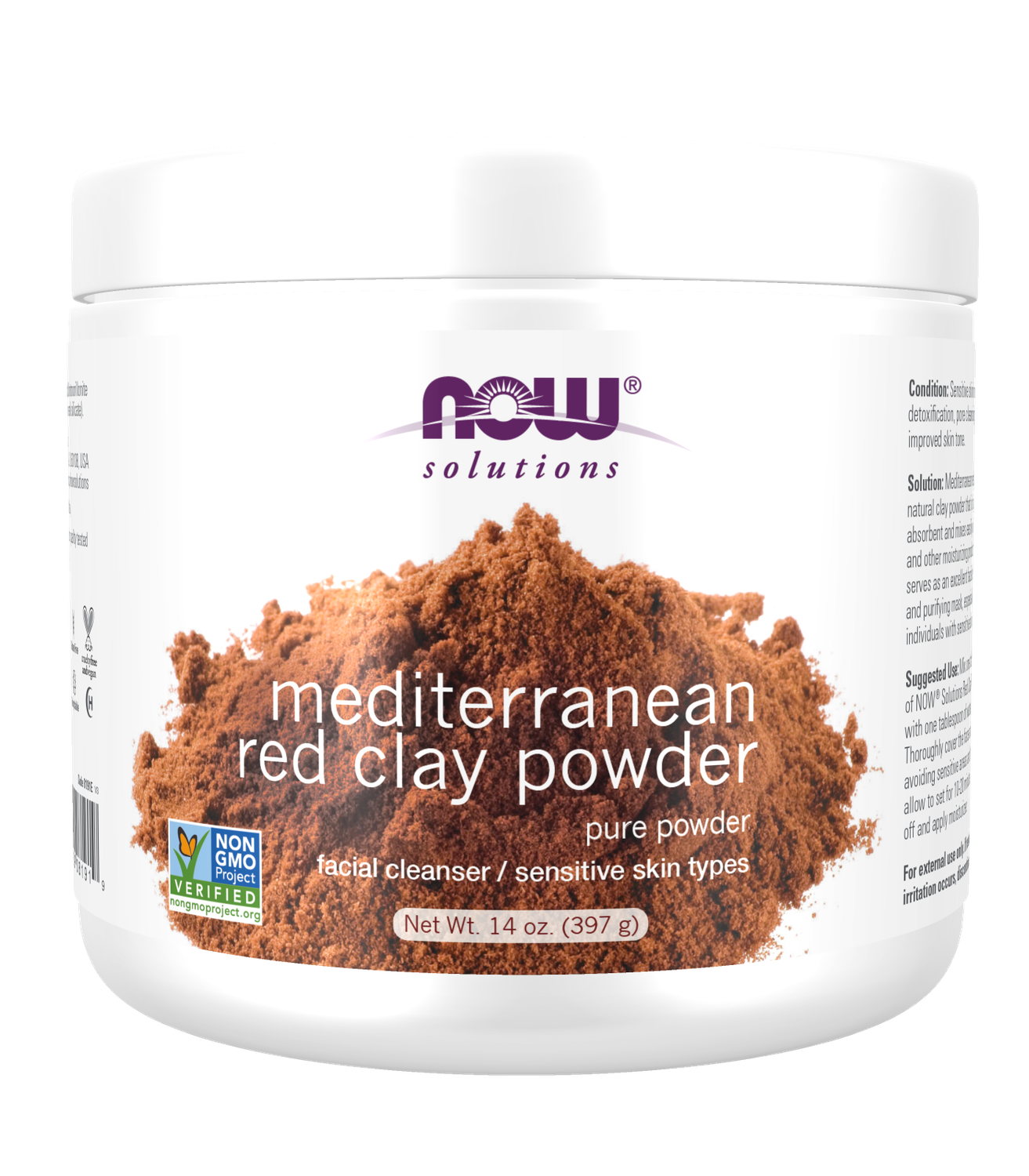 NOW Mediterranean Red Clay Powder 14oz