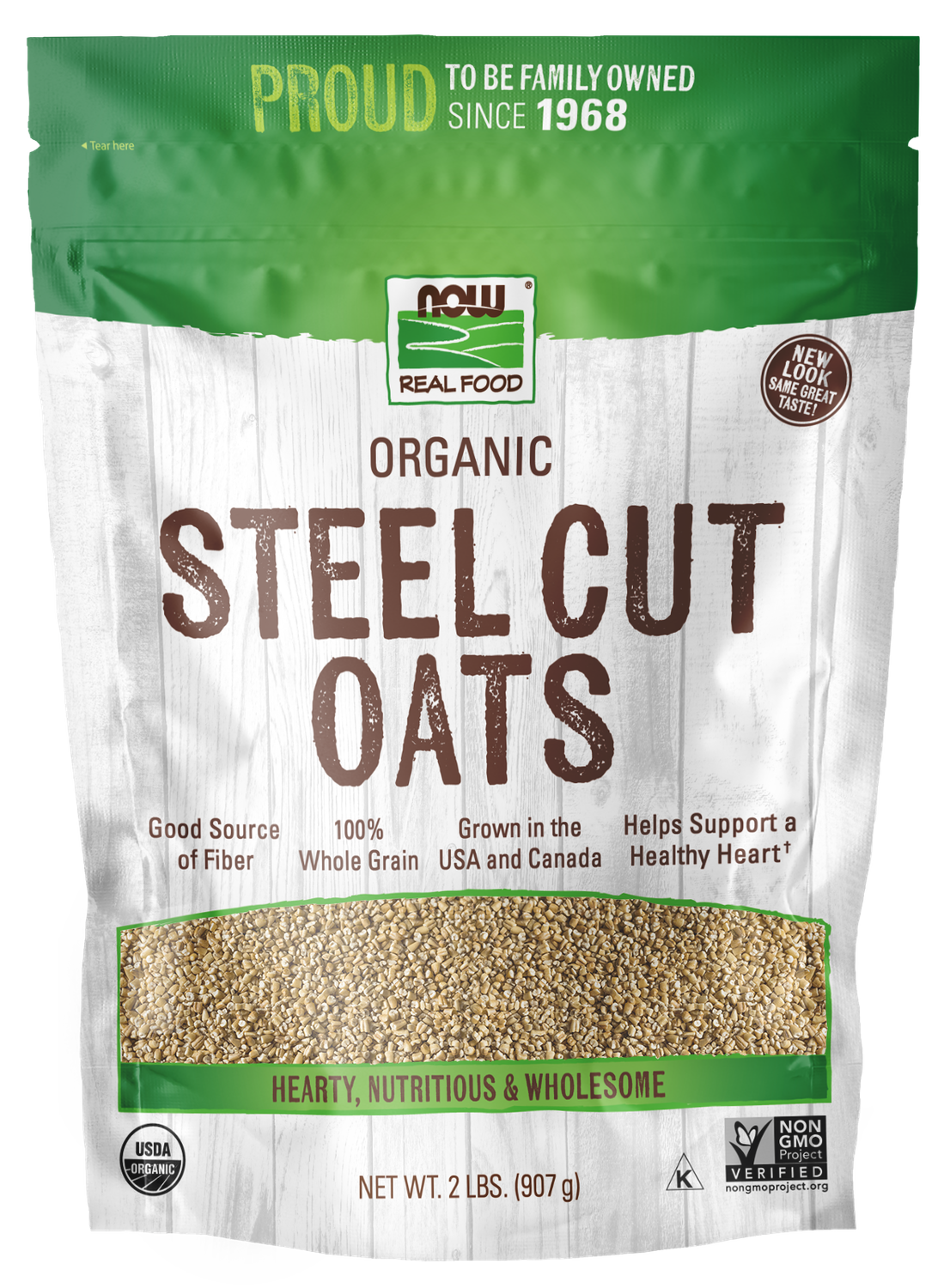 NOW Real Food Organic Steel Cut Oats - 2lbs