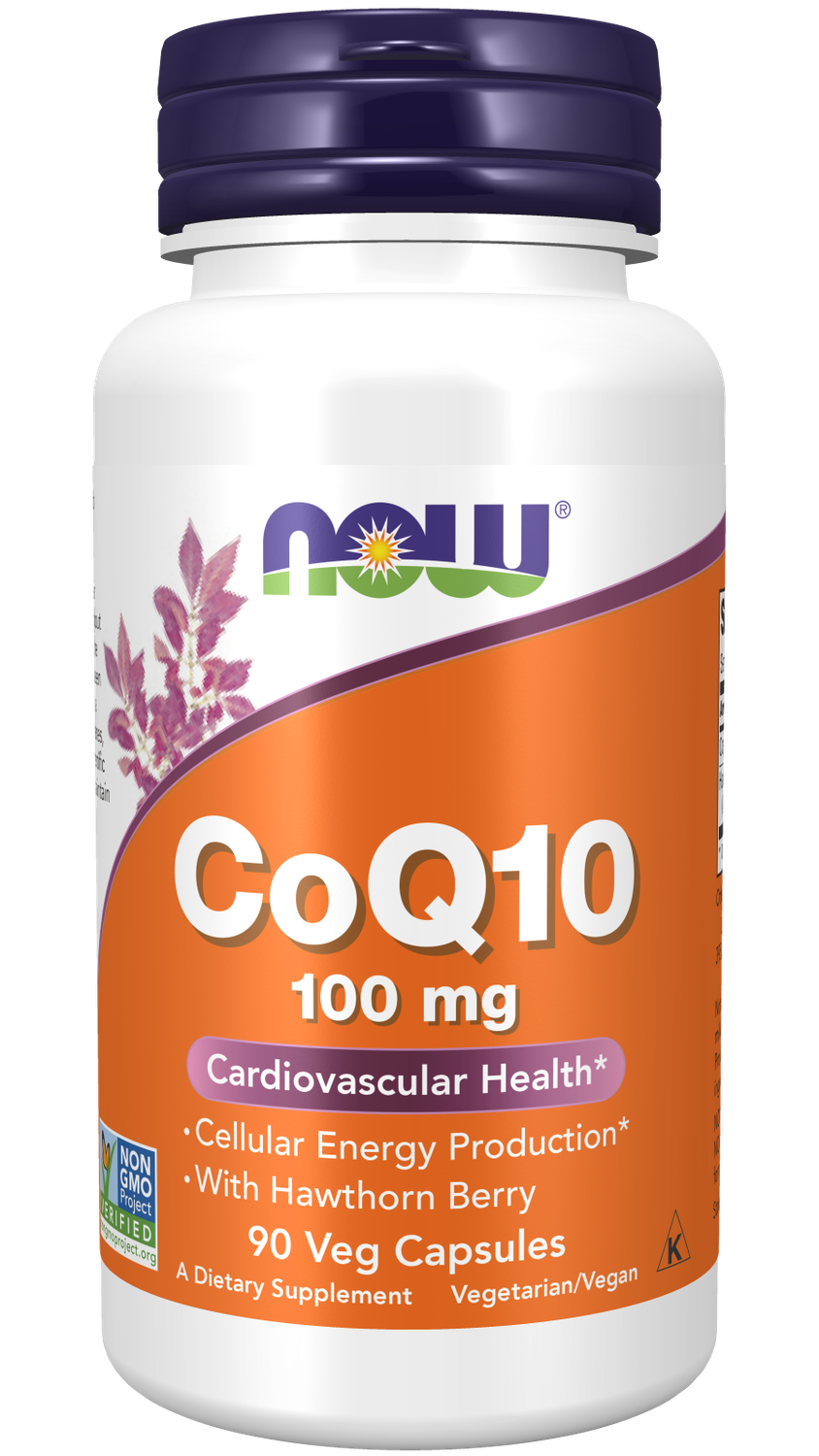 NOW CoQ10 100 mg with Hawthorn Berry - 90 Veg Capsules