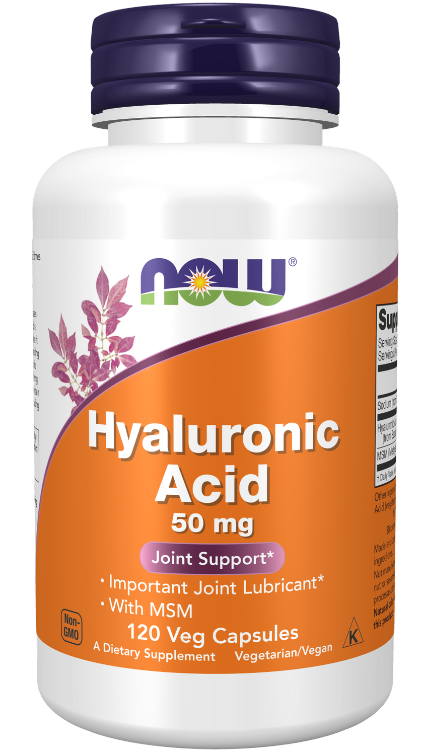 NOW Hyaluronic Acid 50 mg - 120 Veg Capsules