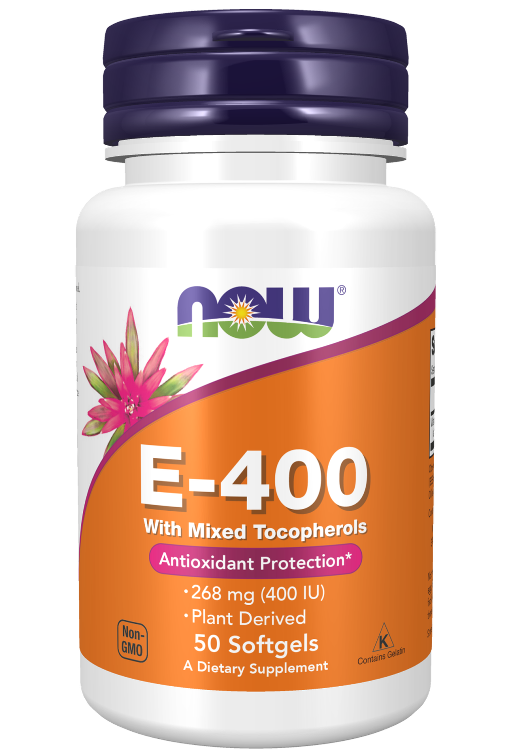 NOW Vitamin E-400 With Mixed Tocopherols - 50 Softgels