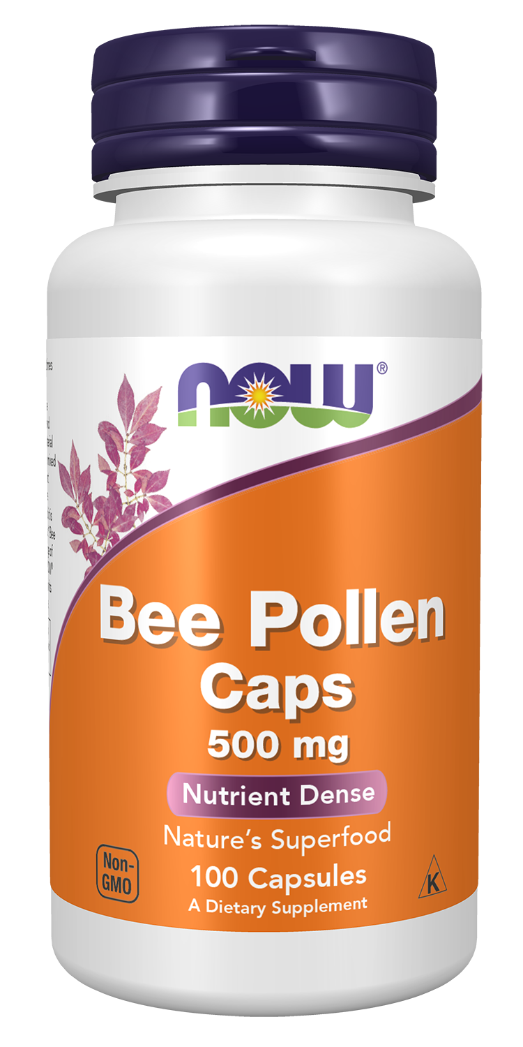 NOW Bee Pollen 500 mg - 100 Capsules