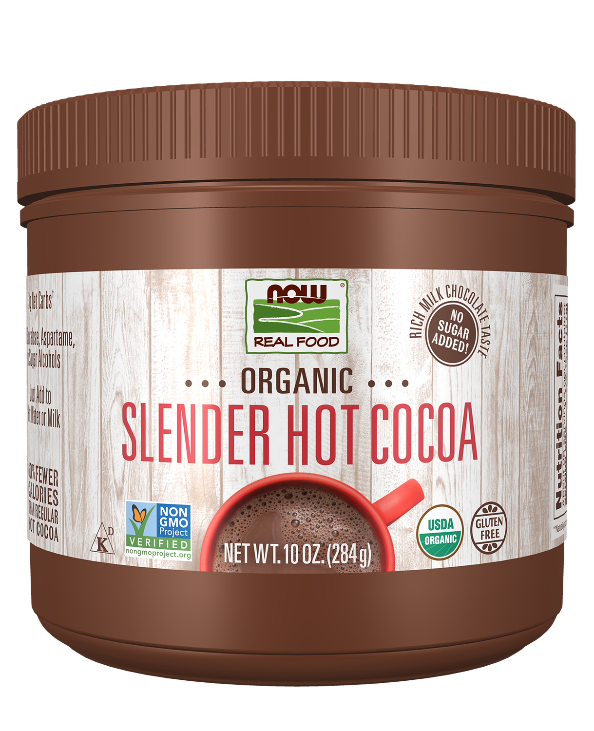 NOW Real Food Organic Slender Hot Cocoa 10oz