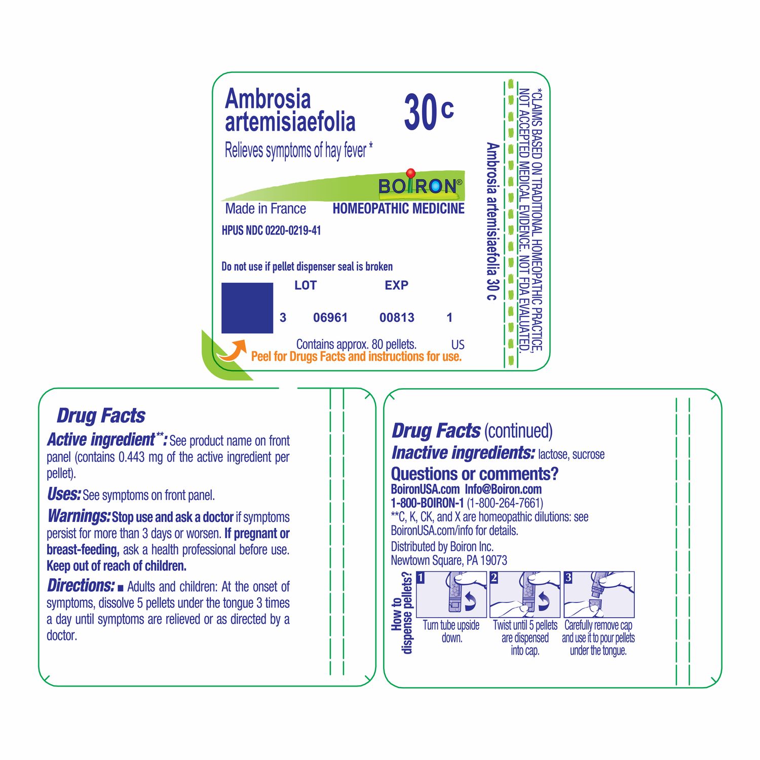 Boiron Ambrosia Artemisiaefolia 30C 80 pellets