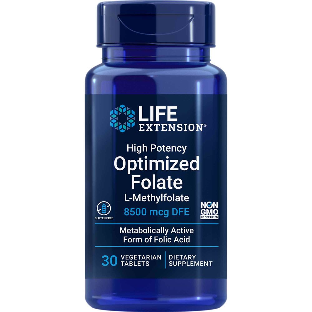 Life Extension High Potency Optimized Folate 8500 mcg DFE 30 tabs