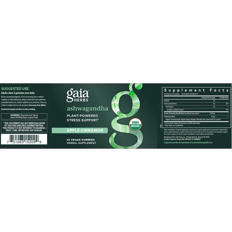 GAIA Ashwagandha 45 Gummies
