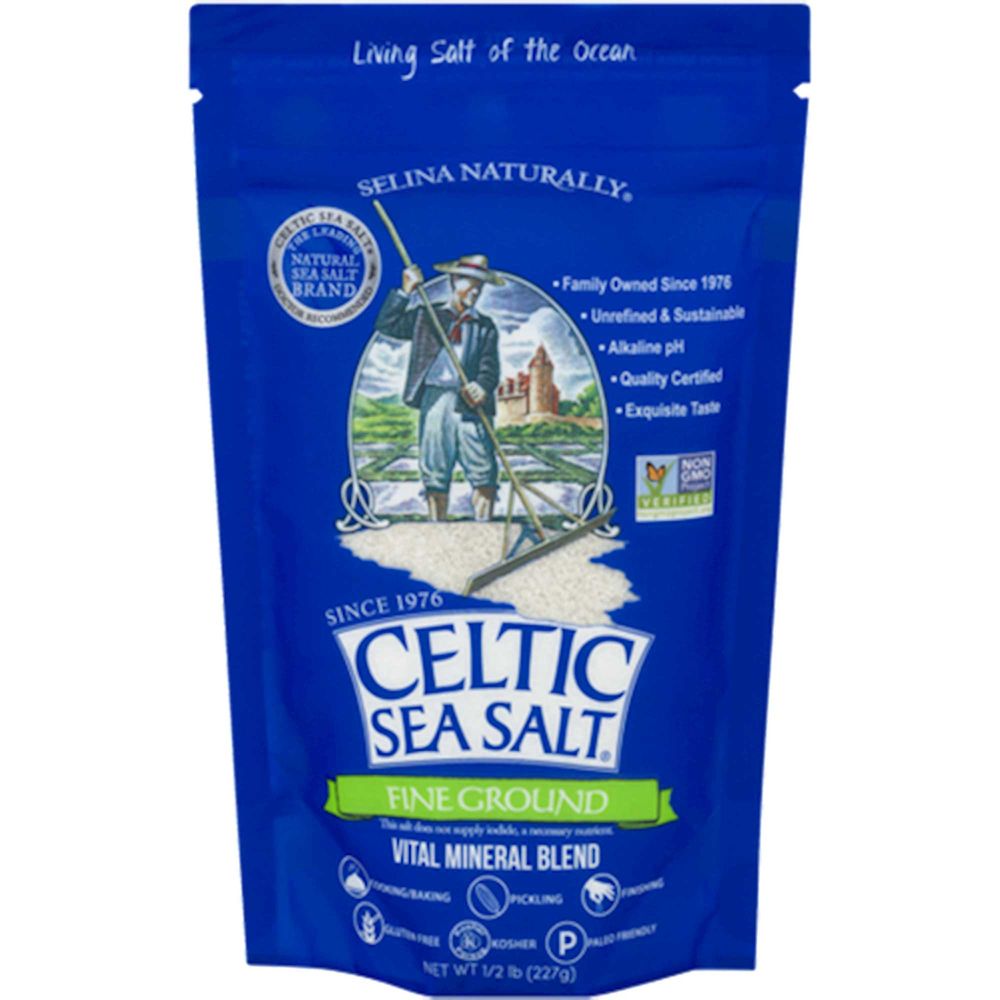 Selina Naturally Celtic Sea Salt Fine Ground 1/2 lb