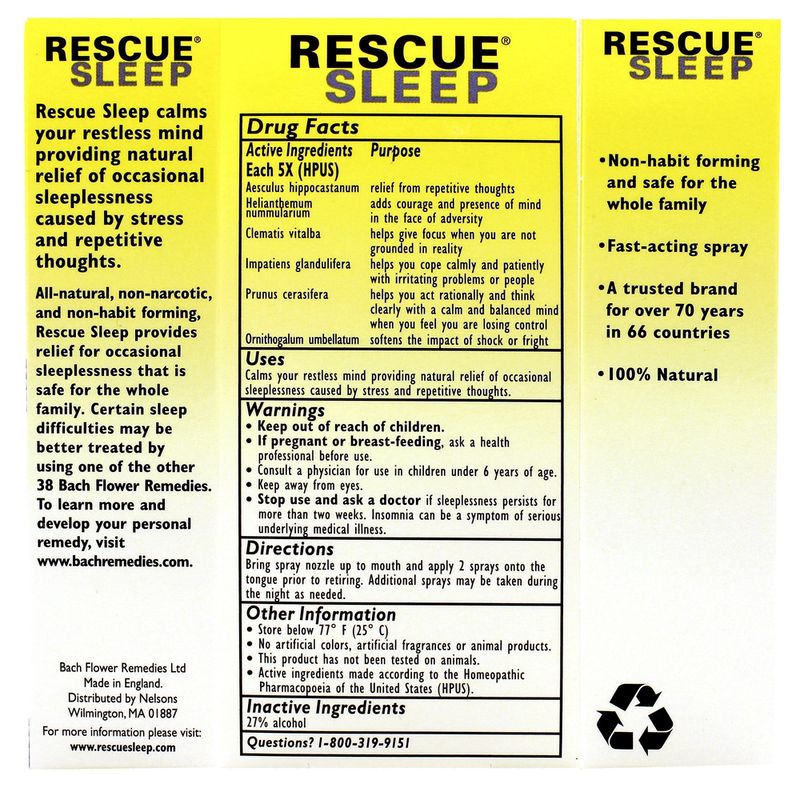 Bach Rescue Sleep Aid 20 ml Spray