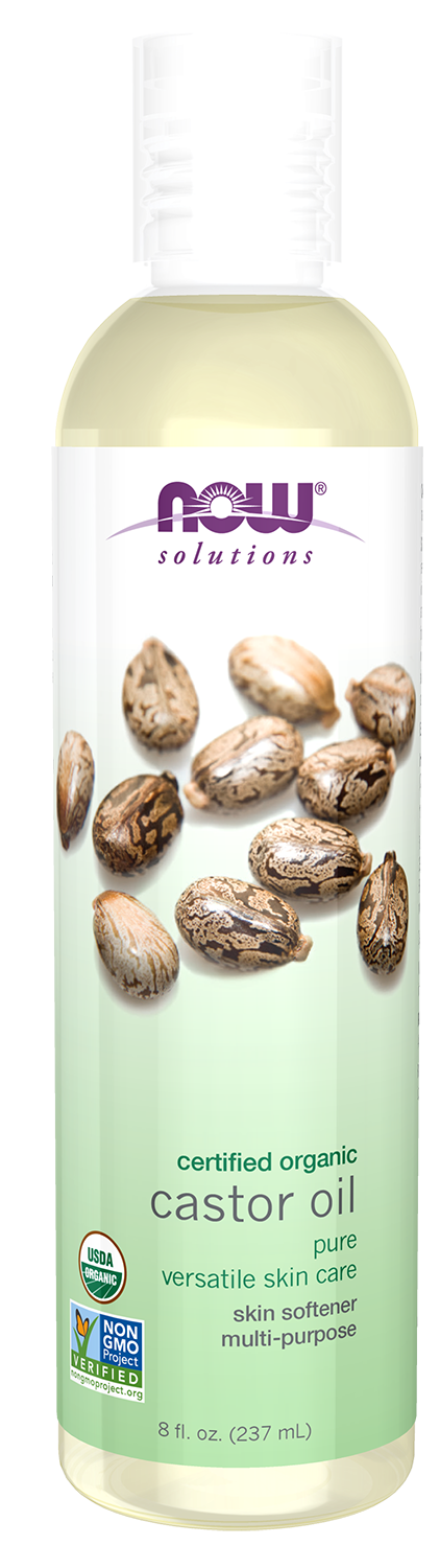 NOW Organic 100% Pure Castor Oil 8 fl oz