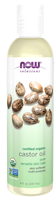 NOW Organic 100% Pure Castor Oil 8 fl oz
