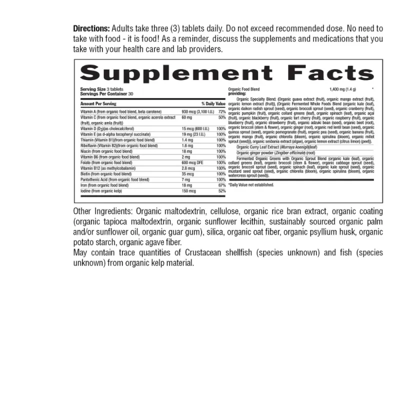 Country Life Realfood Organics Prenatal Fermented Whole Food Multivitamin 90 tabs
