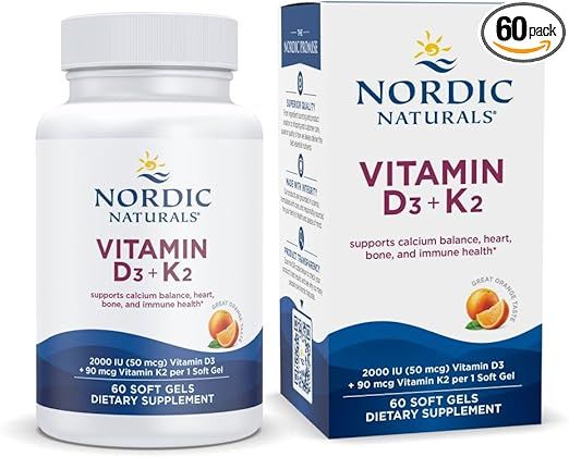 Nordic Naturals Vitamin D3 + K2 60 softgels