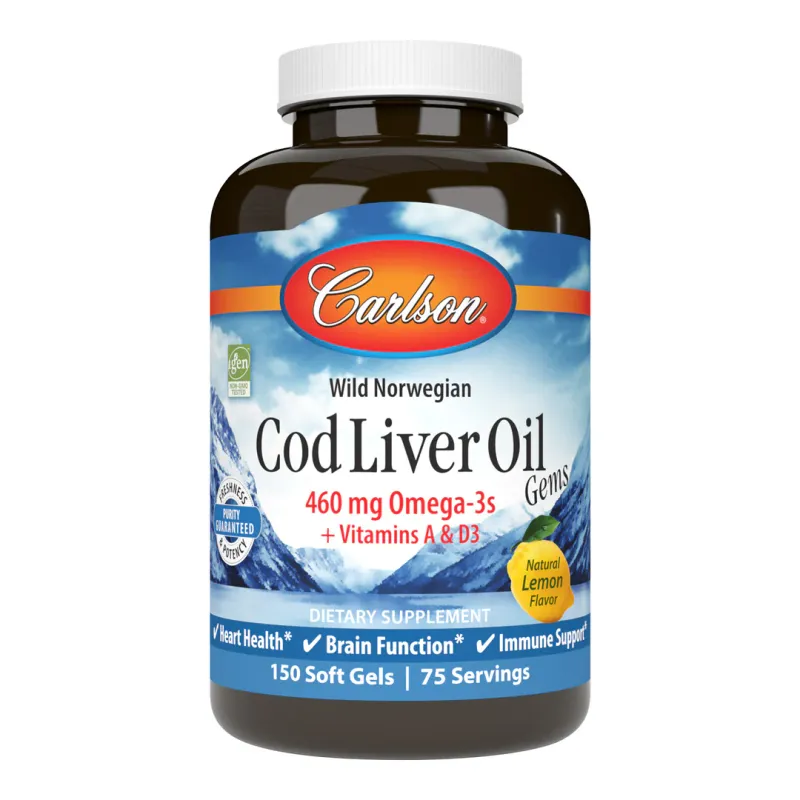 CARLSON. Cod Liver Oil 460 mg. 150 S.G.