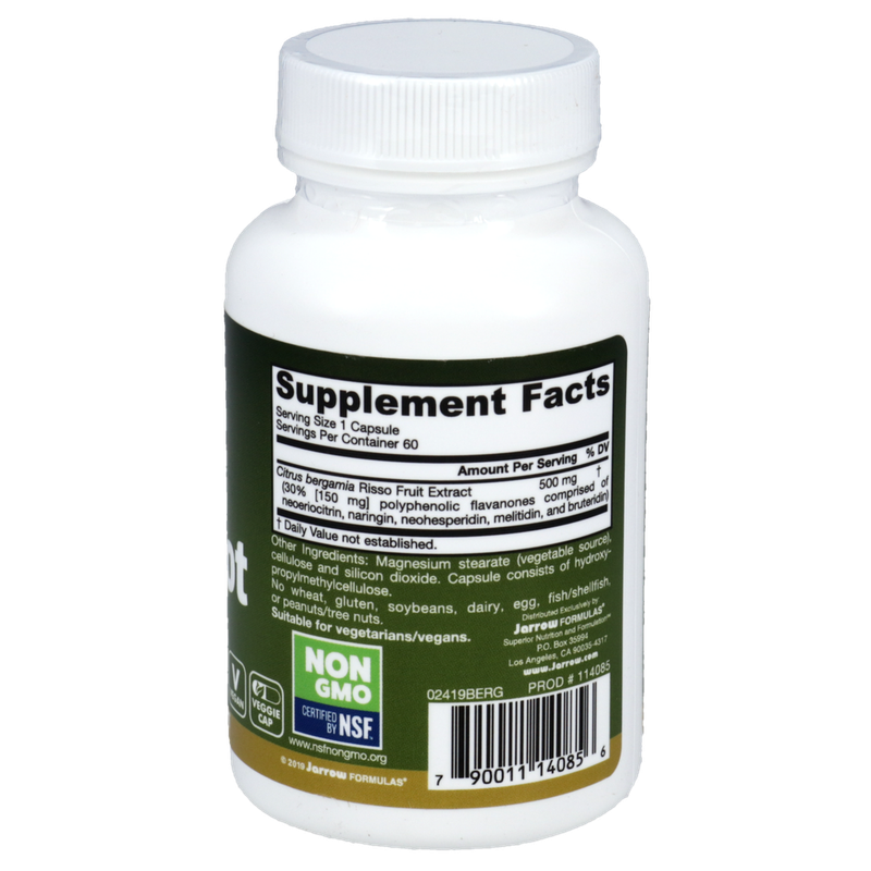 JARROW Citrus Bergamot 500 mg. 60 Veg. Caps.