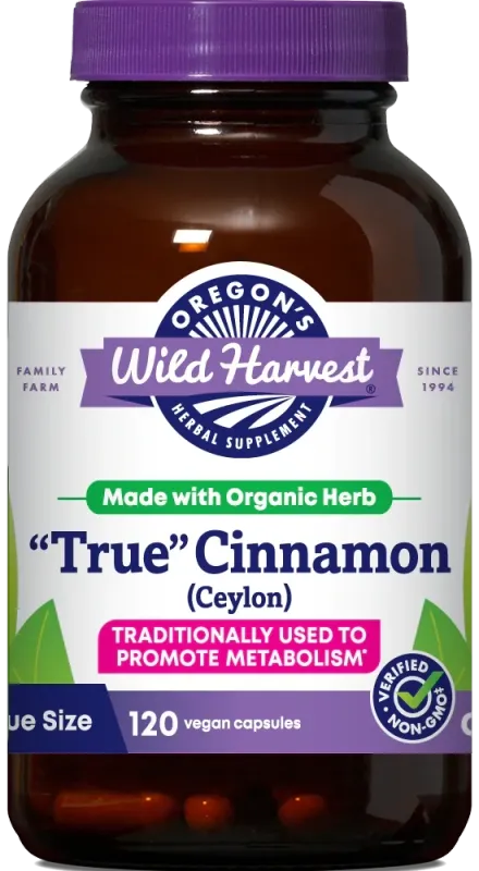 OREGON'S WILD HARVEST "True" Cinnamon 120 Caps.