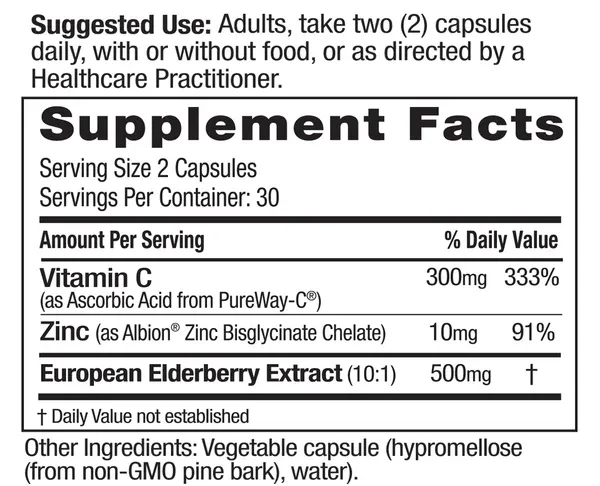 Emerald Labs Elderberry + Pureway-C/zinc