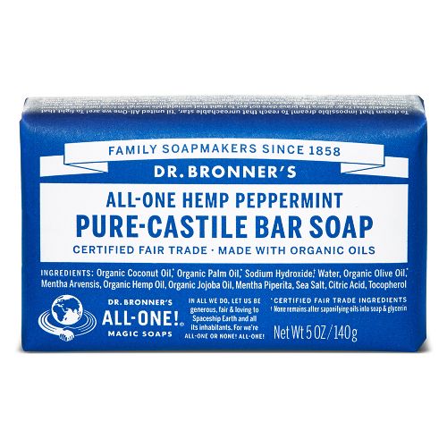 Dr. Bronner's All-One Hemp Peppermint Pure-Castile Bar Soap 5 oz.