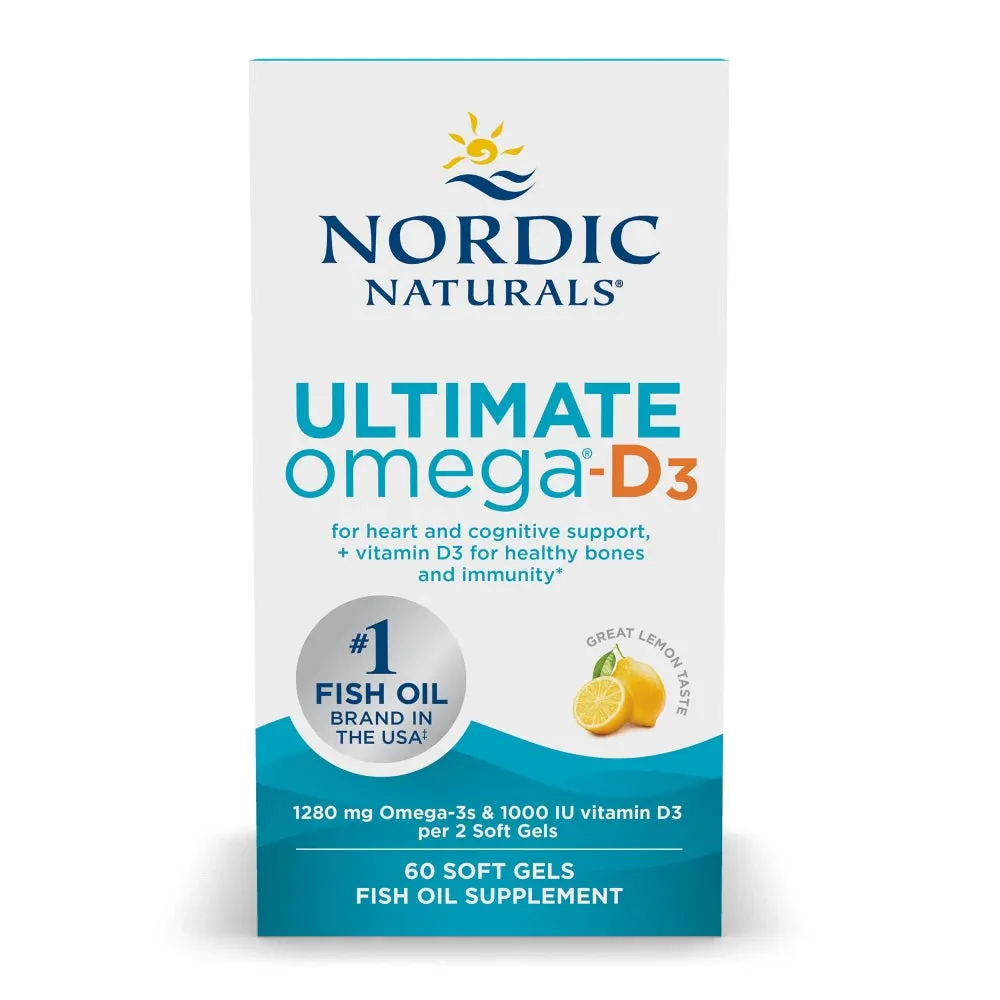NORDIC NATURALS Ult. Omega D3--60 S.G.