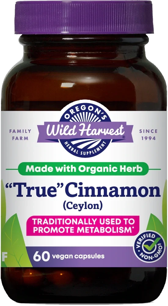 OREGON'S WILD HARVEST "True" Cinnamon Ceylon 60 Caps.