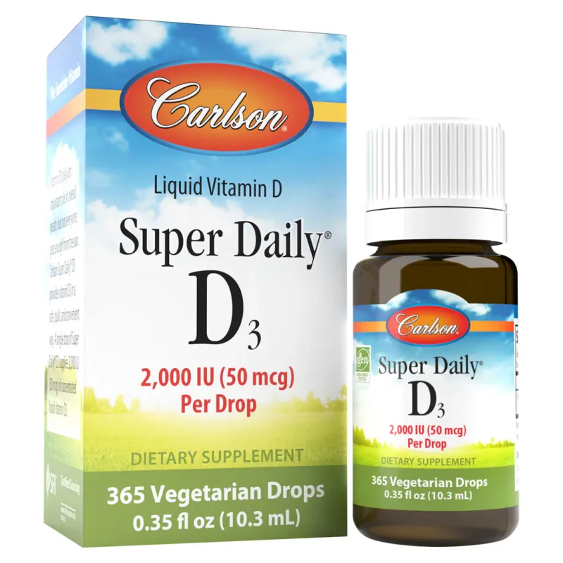 CARLSON Liquid Super Daily D 2000 I.U. (50 mcg.) 0.35 Fl. Oz.