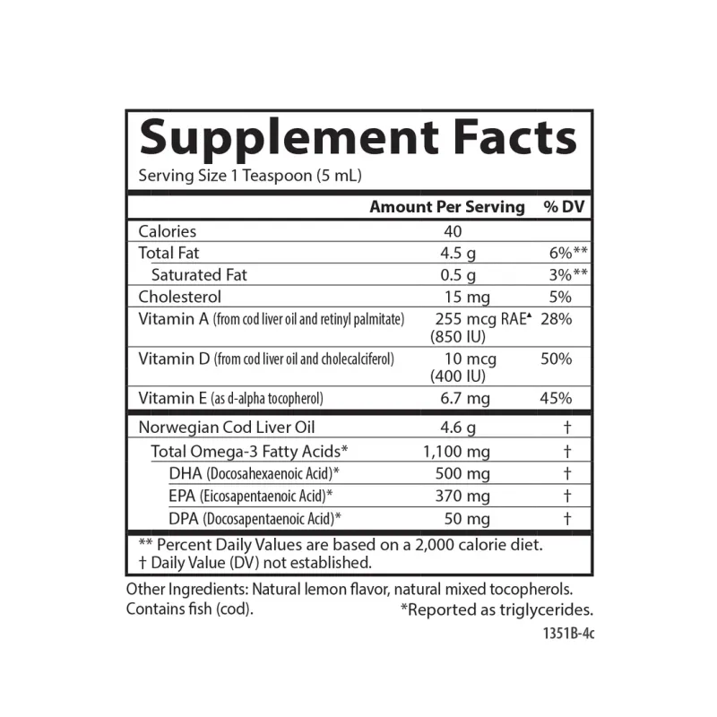 CARLSON Cod Liver Oil  16.9 Fl. Oz.