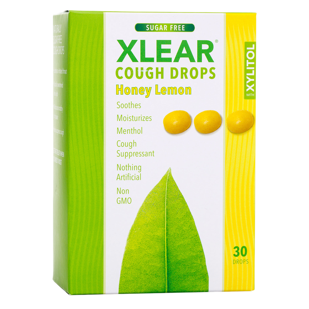 Xlear Cough Drops Sugar Free Honey Lemon 30 drops