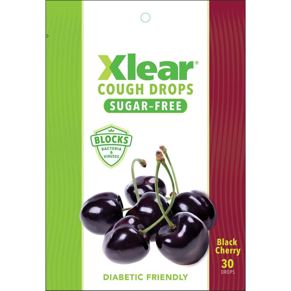 Xlear Cough Drops Sugar Free Black Cherry 30 drops