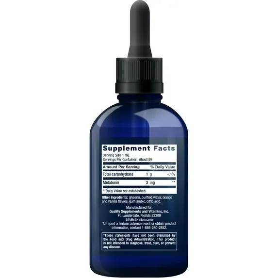 Life ExtensionFast-Acting Liquid Melatonin (Citrus-Vanilla) 2oz