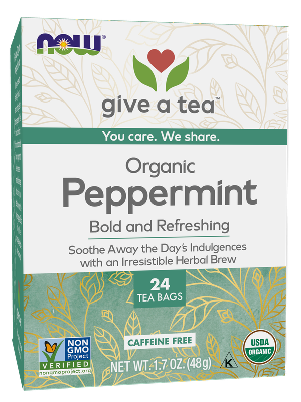 NOW Organic Peppermint Tea 24 bags
