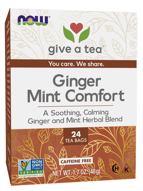 NOW Ginger Mint Comfort Tea 24 bags