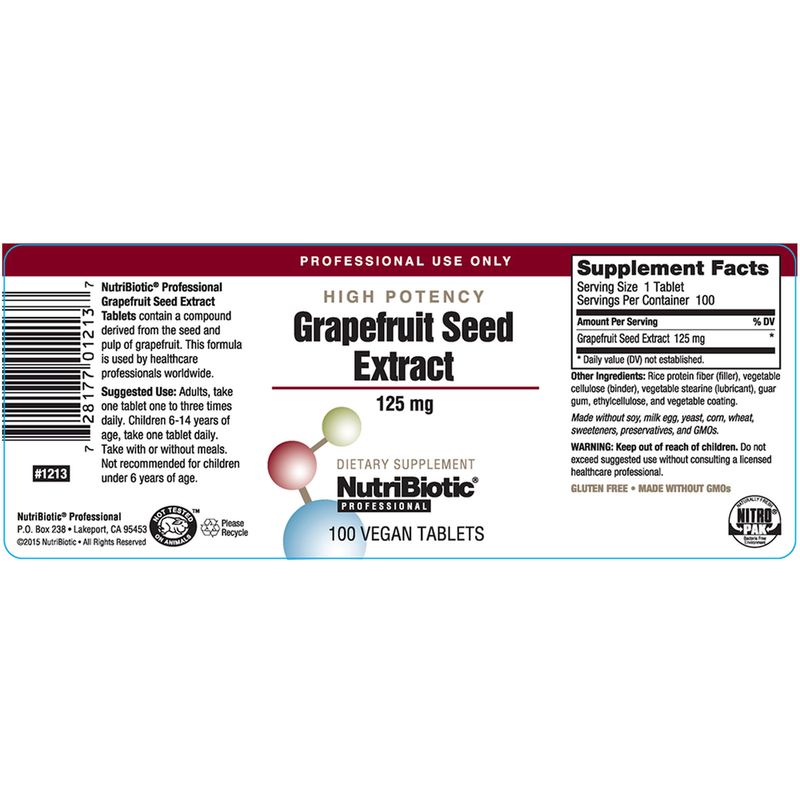 NutriBiotic Grapefruit Seed Extract 100vtabs