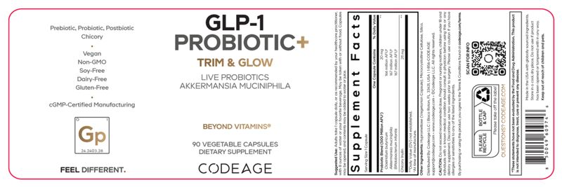 CODEAGE GLP-1 Probiotic Trim &amp; Glow 90vc