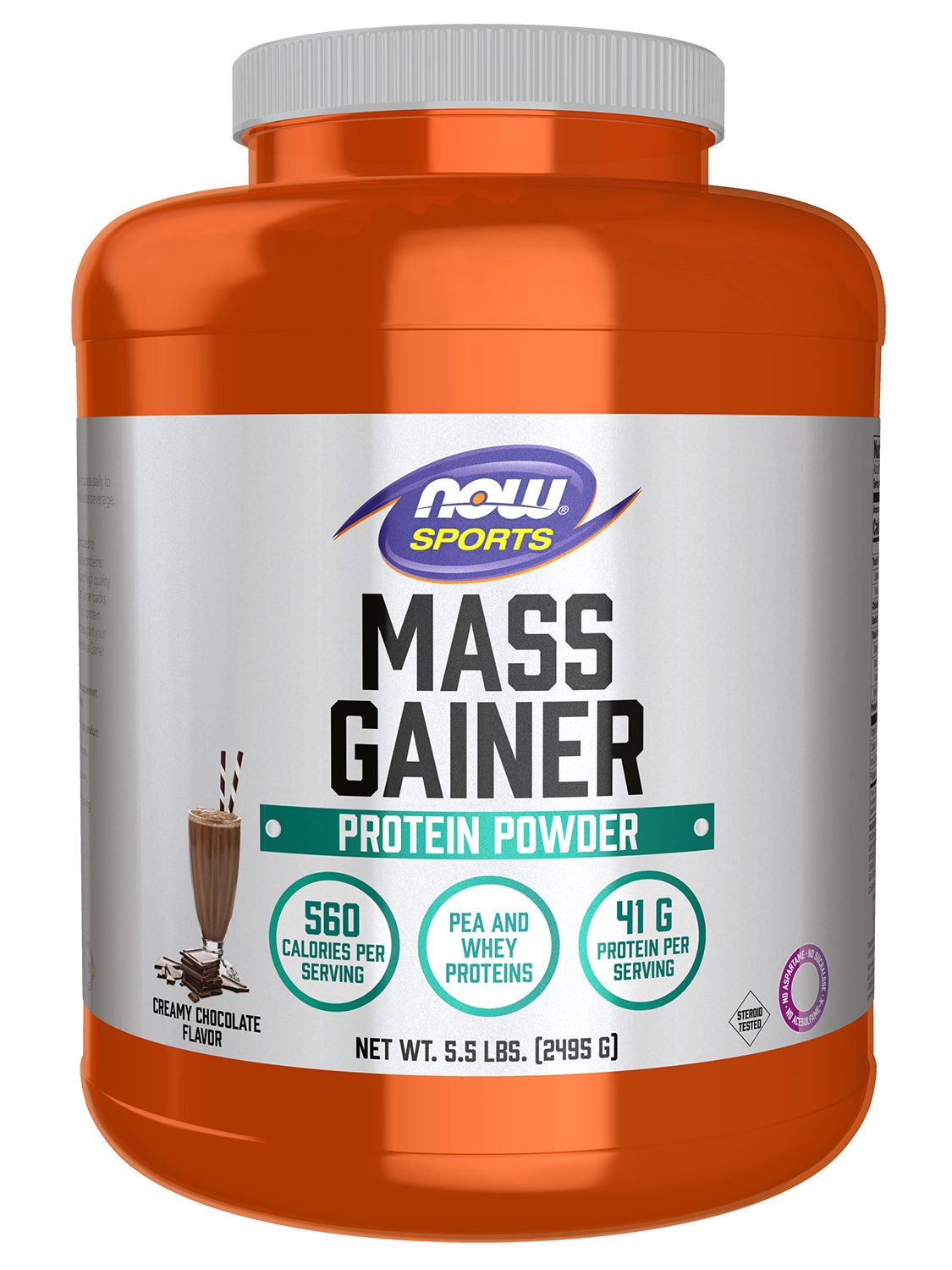 NOW Foods Mass Gainer Chocolate Protein Powder 5.5lb