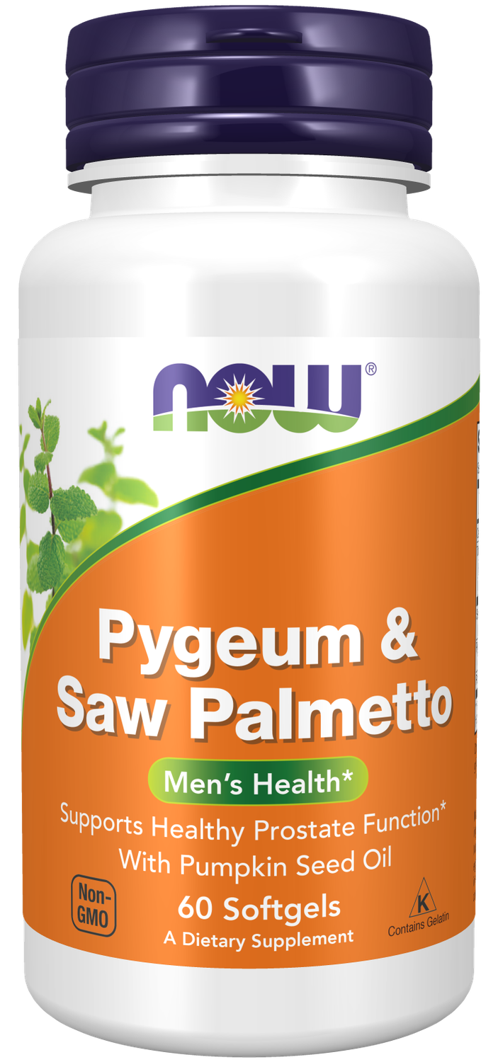 NOW Pygeum &amp; Saw Palmetto 60sg