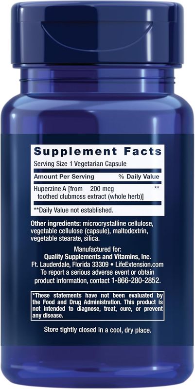 Life Extension Huperzine 60vc