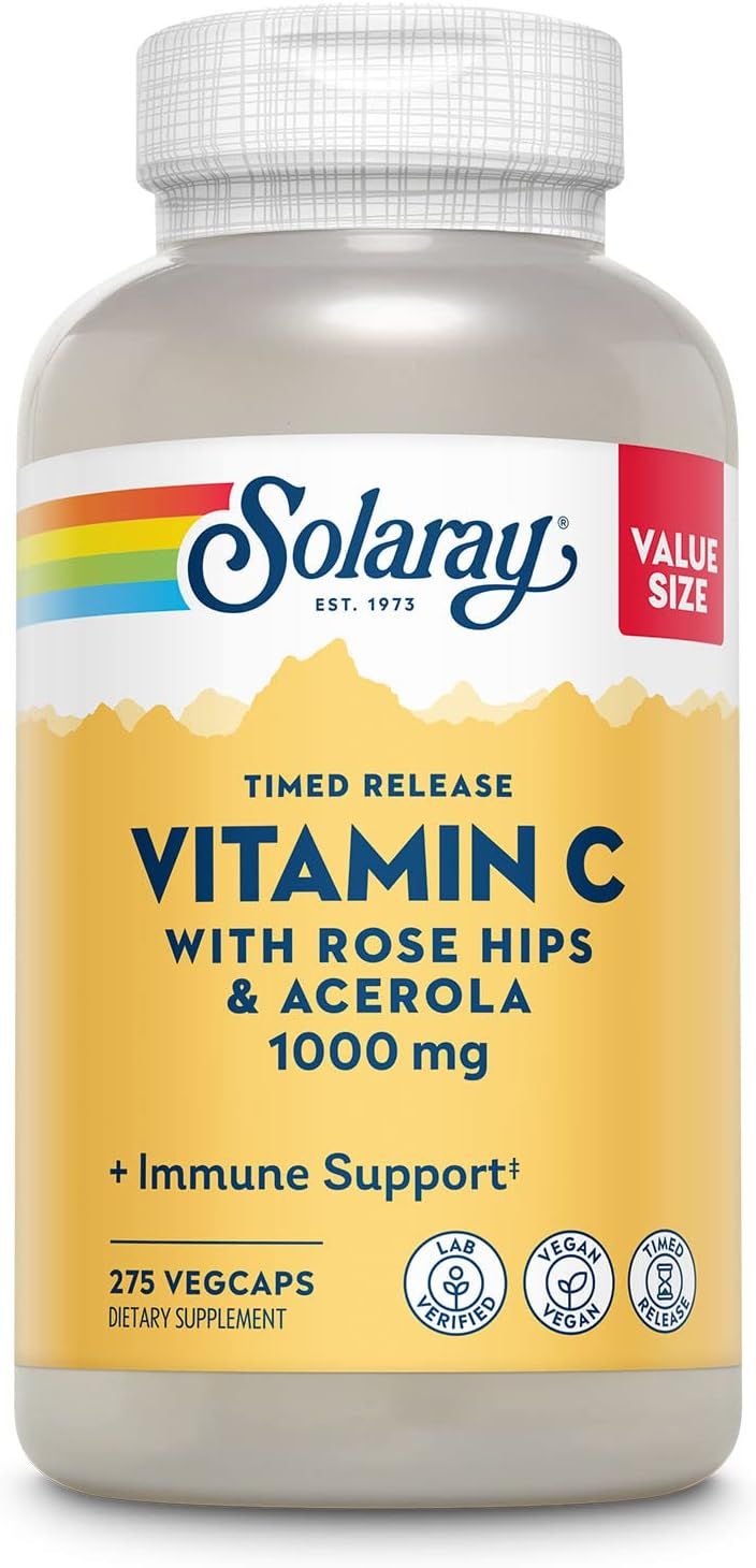 Solaray Time Release Vitamin C W/ Rose Hips &amp; Acerola 100vc