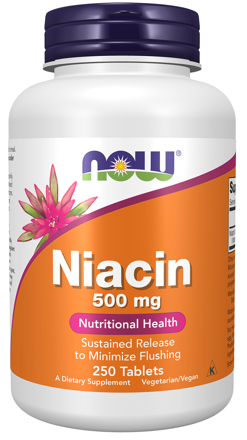 NOW Niacin 500 mg - 250 Tablets
