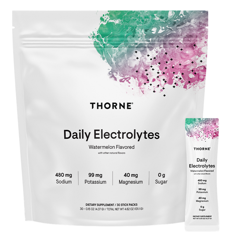 Thorne Daily Electrolytes Watermelon Flavor 30 Stick Packs