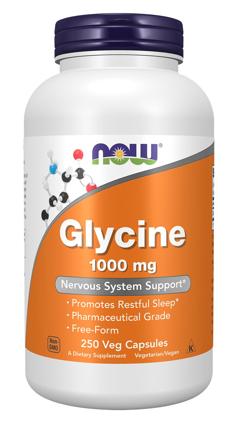 NOW Glycine 1000 mg - 250 Veg Capsules