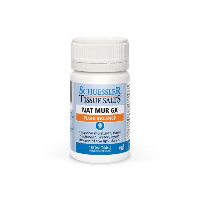 Schuessler Tissue Salts Nat Mur 6x #9 125tb