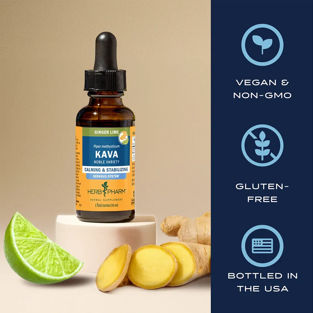 Herb Pharm Kava - Ginger Lime Flavor 1oz
