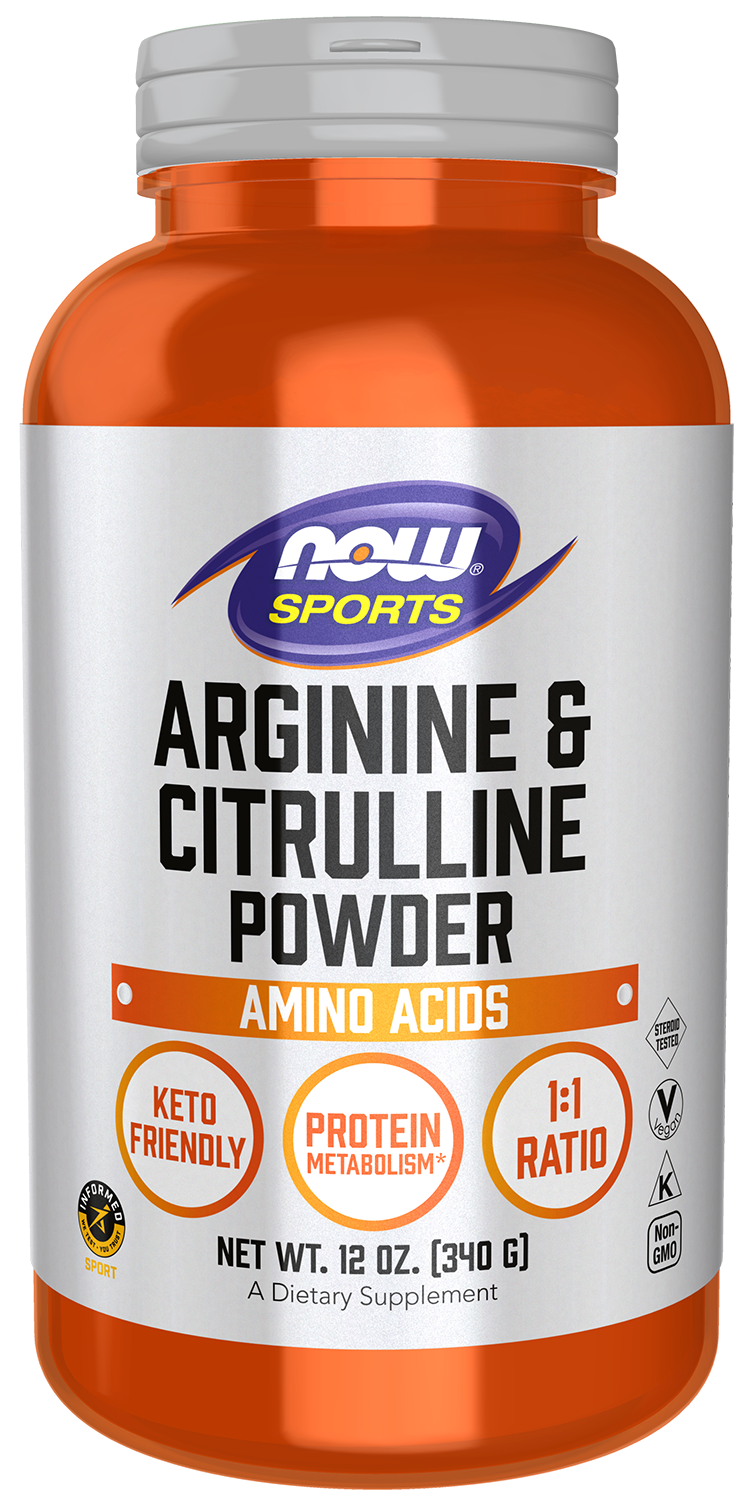 NOW Arginine &amp; Citriline Powder 12oz
