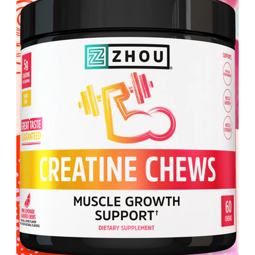 Zhou Creatine Chews Pink Lemonade 60ct