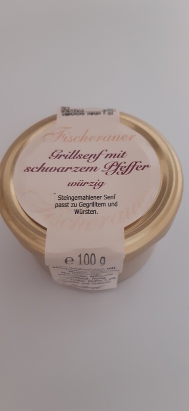 Grillsenf mit schwarzem Pfeffer 100g