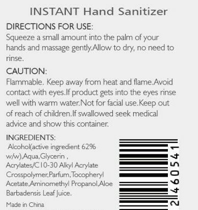 Alcohol based hand sanitizer £2.98 a bottle. Pack of 8. Free postage