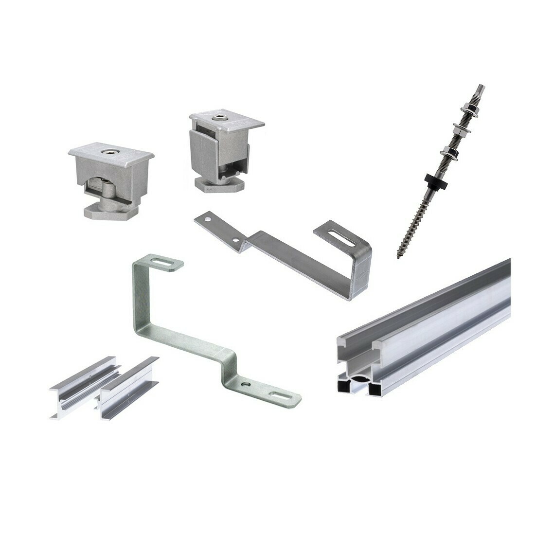 kit fissaggio per 3 pannelli fotovoltaici
