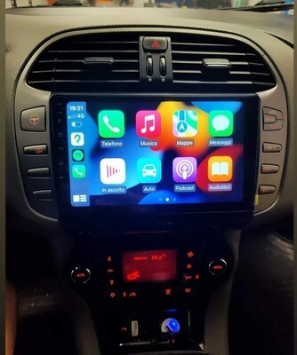 CARTABLET FIAT BRAVO 9 POLLICI HD - 4 CORE 2GB RAM 32GB ROM- ANDROID 12 CARPLAY INTEGRATO - DSP INTEGRATO